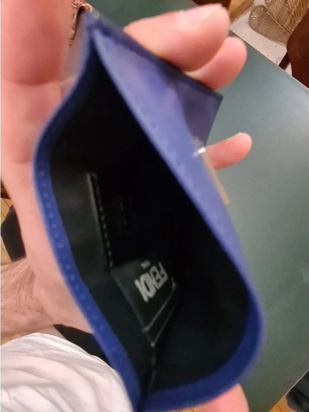 Fendi Purple Leather Card Holder